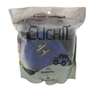 Subaru Edition Sleepypod Safety Clickit Sport 3 Point Harness (Size XL) Blue Dog